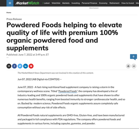 Powdered Foods Market Watch