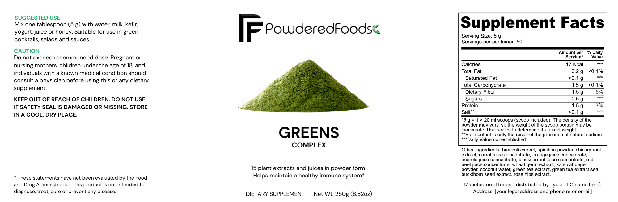 Powdered Greens complex 2 Pack